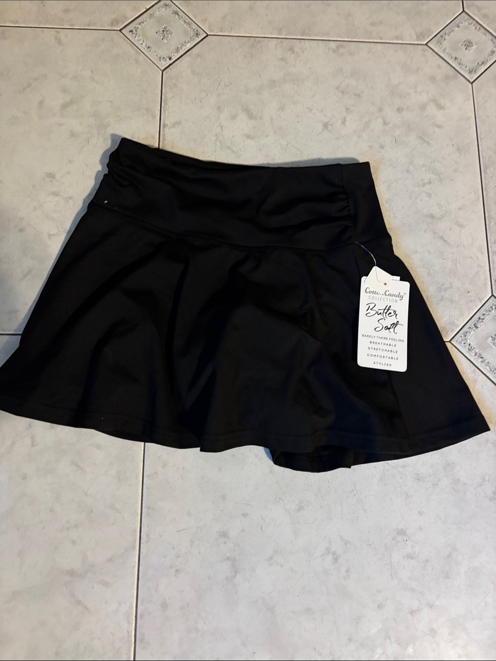 Coco + Candy Butter Soft Black Skort - Women's Active Tennis Skort